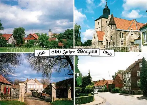 AK / Ansichtskarte Watzum Teilansichten Kirche Schloss Watzum