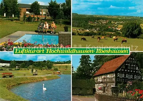 AK / Ansichtskarte Hochwaldhausen_Ilbeshausen Haus des Gastes Kneipp Anlage Teilansicht Teufelsmuehle Weiher Hochwaldhausen