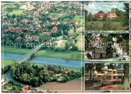 AK / Ansichtskarte Kirchohsen Fliegeraufnahme Domaene Hagenohsen Hauptstrasse Rathaus Kirchohsen