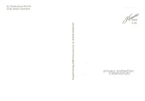 AK / Ansichtskarte Vorhelm St Pankratius Kirche Vorhelm