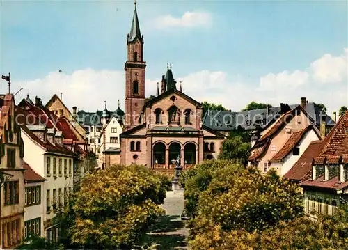 AK / Ansichtskarte Weinheim_Bergstrasse Historischer Marktplatz St Laurentius Kirche Weinheim_Bergstrasse