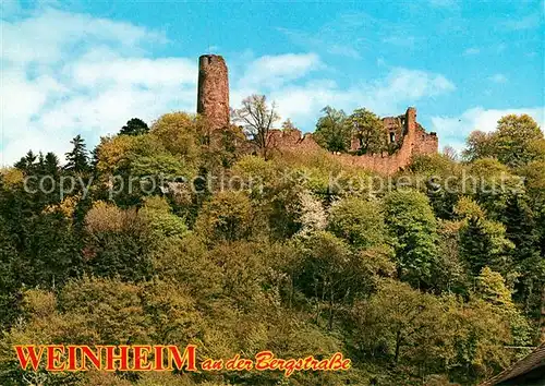 AK / Ansichtskarte Weinheim_Bergstrasse Burgruine Windeck Weinheim_Bergstrasse