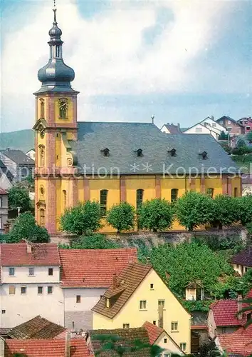 AK / Ansichtskarte Retzbach_Zellingen Pfarrkirche St Laurentius Erbauer Balthasar Neumann 1738 Retzbach Zellingen