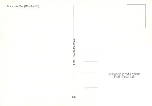 AK / Ansichtskarte Rot_Rot Ansicht mit Moenchsroth Kloster Kirche Rot_Rot
