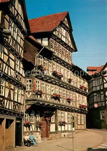 AK / Ansichtskarte Bad_Sooden Allendorf Buergerhaus Der Loewe Fachwerkhaus  Bad_Sooden Allendorf