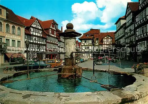 AK / Ansichtskarte Bad_Sooden Allendorf Marktplatz Brunnen Fachwerkhaeuser Altstadt Bad_Sooden Allendorf