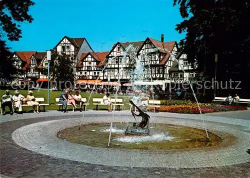 AK / Ansichtskarte Bad_Sooden Allendorf Kurpark Wasserspiele Fachwerkhaeuser Bad_Sooden Allendorf