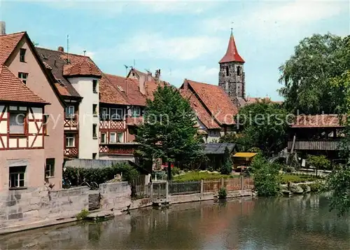 AK / Ansichtskarte Lauf_Pegnitz Partie an der Pegnitz Lauf Pegnitz