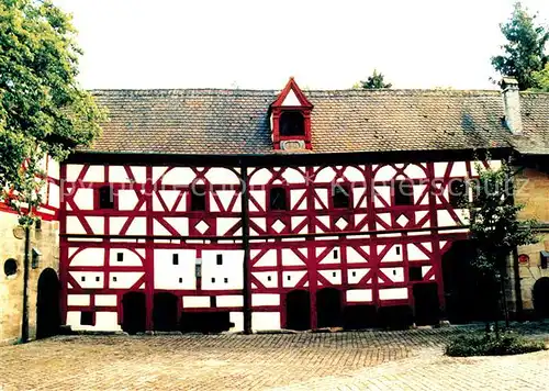 AK / Ansichtskarte Lauf_Pegnitz Stadtarchiv mit Staedt Sammlungen 18. Jhdt. Fachwerk Lauf Pegnitz