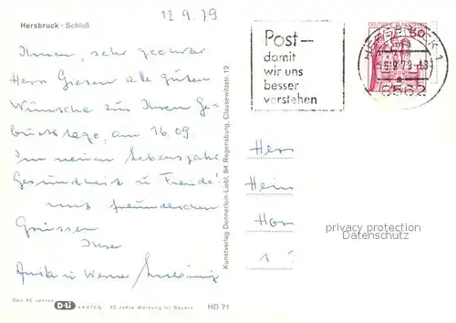 AK / Ansichtskarte Hersbruck Schloss Hersbruck