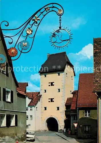 AK / Ansichtskarte Hersbruck Partie am Wassertor Tuerschild Hersbruck