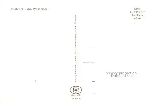 AK / Ansichtskarte Hersbruck Partie am Wassertor Tuerschild Hersbruck