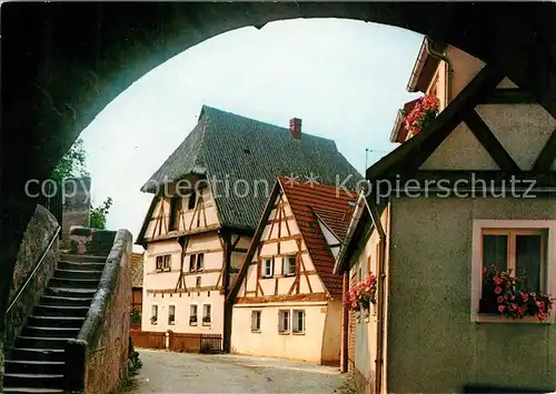 AK / Ansichtskarte Wolframs Eschenbach Pfruendehaus Fachwerkhaus Historisches Gebaeude Altstadt Wolframs Eschenbach