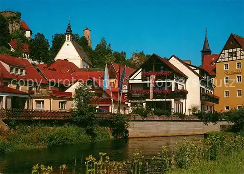 AK / Ansichtskarte Waischenfeld Partie am Fluss Stadtmuehle Kirche Burg Turm Waischenfeld