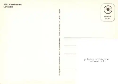 AK / Ansichtskarte Waischenfeld Partie am Fluss Stadtmuehle Kirche Burg Turm Waischenfeld