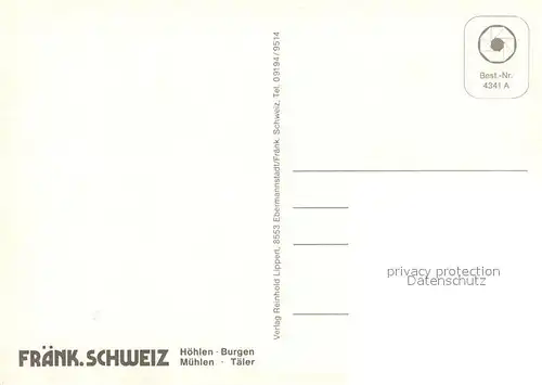 AK / Ansichtskarte Waischenfeld Landschaftspanorama Fraenkische Schweiz Partie an der Wiesent Wehr Kirche Innenansicht Waischenfeld