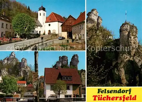 AK / Ansichtskarte Tuechersfeld Teilansichten Felsendorf Fraenkische Schweiz Tuechersfeld
