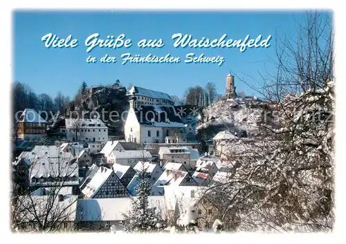 AK / Ansichtskarte Waischenfeld Ortsansicht im Winter Waischenfeld
