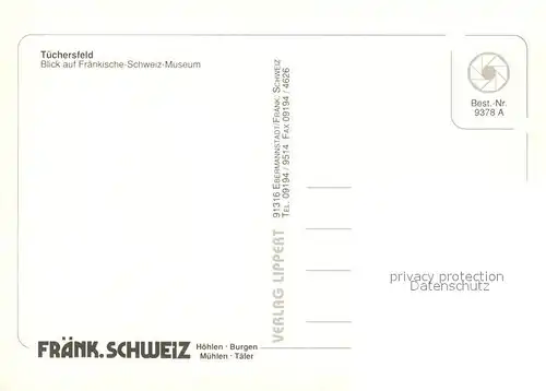 AK / Ansichtskarte Tuechersfeld Ortsmotiv mit Felsen Felsendorf Fraenkische Schweiz Tuechersfeld