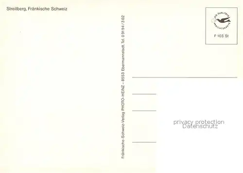 AK / Ansichtskarte Streitberg_Oberfranken Panorama Wiesenttal Felsen Naturpark Fraenkische Schweiz Hoehle Wehr Streitberg Oberfranken