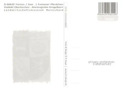 AK / Ansichtskarte Freisen Freisener Pferdchen Viadukt Oberkirchen Mariengrotte Gruegelborn Landwirtschaftsmuseum Reitscheid Freisen
