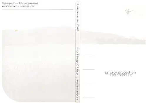 AK / Ansichtskarte Urexweiler_Marpingen Gedenkstein Kirche Brunnen Ortsansicht mit Kirche 