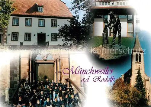 AK / Ansichtskarte Muenchweiler_Rodalb Jugendblaskapelle Kirche Denkmal Muenchweiler_Rodalb