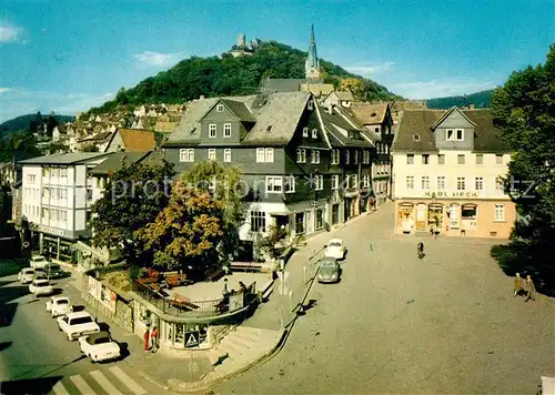 AK / Ansichtskarte Biedenkopf Innenstadt Luftkurort Marktplatz Schlossberg Biedenkopf