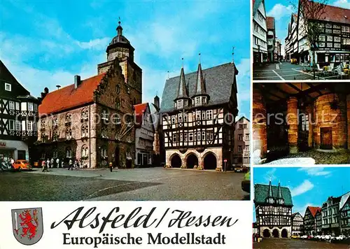 AK / Ansichtskarte Alsfeld Europaeische Modellstadt Markt Rathaus Altstadt Fachwerkhaeuser Alsfeld