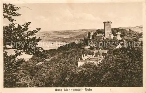 AK / Ansichtskarte Blankenstein_Ruhr Burg Panorama Blankenstein_Ruhr