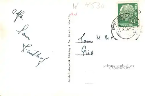 AK / Ansichtskarte Ibbenbueren Panorama Doerenther Klippen Das hockende Weib Am Schwanenteich Marktplatz Ev Kirche Ibbenbueren