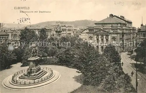 AK / Ansichtskarte Elberfeld_Wuppertal Brausenwerth mit Stadttheater Elberfeld Wuppertal