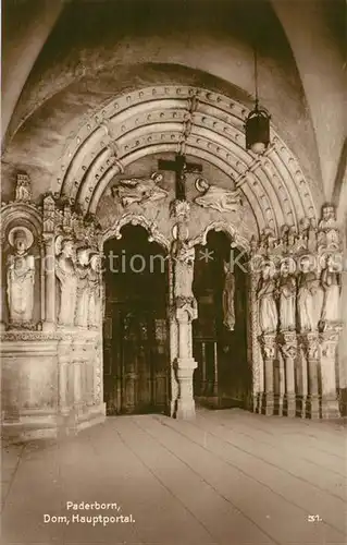 AK / Ansichtskarte Paderborn Dom Hauptportal Paderborn