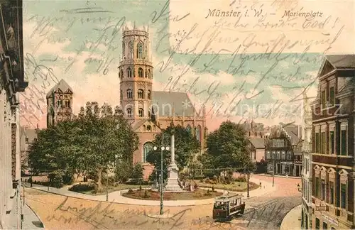 AK / Ansichtskarte Muenster_Westfalen Marienplatz Muenster_Westfalen