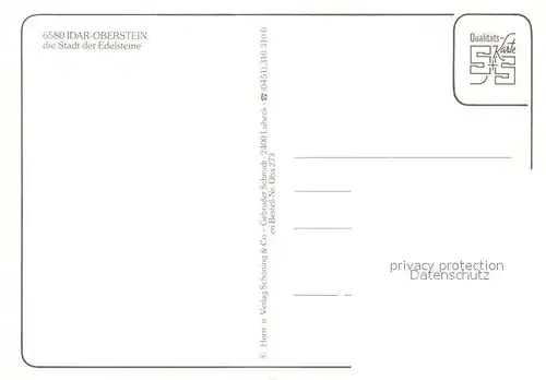 AK / Ansichtskarte Idar Oberstein Stadtpanorama Felsenkirche Platz Hochhaus Stadt der Edelsteine Chronik Idar Oberstein