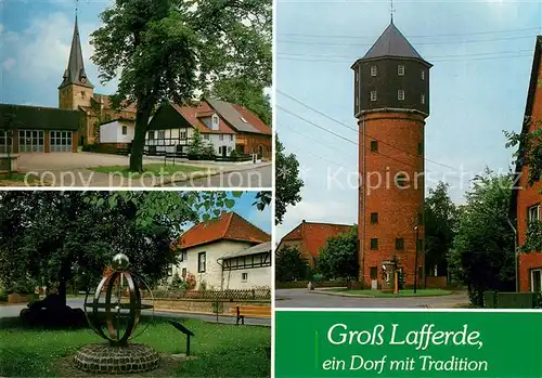 AK / Ansichtskarte Gross Lafferde Wasserturm Platz Kirche Denkmal Gross Lafferde