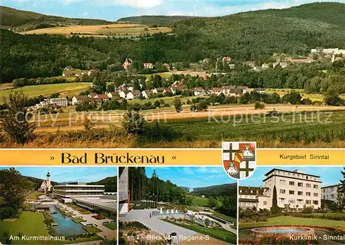 AK / Ansichtskarte Bad_Brueckenau Panorama Kurgebiet Sinntal Kurmittelhaus Regena Spa Kurklinik Bad_Brueckenau