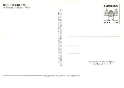 AK / Ansichtskarte Bad_Brueckenau Kurpark Innenstadt Denkmal Bad_Brueckenau