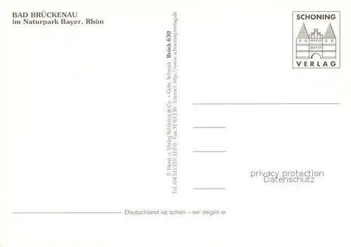 AK / Ansichtskarte Bad_Brueckenau Blick zum Kellerbau Kursaal Kurmittelhaus Wandelgang Haus Hirsch Bad_Brueckenau