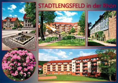 AK / Ansichtskarte Stadtlengsfeld Burg Klinik Fachwerkhaeuser Rhododendron Stadtlengsfeld