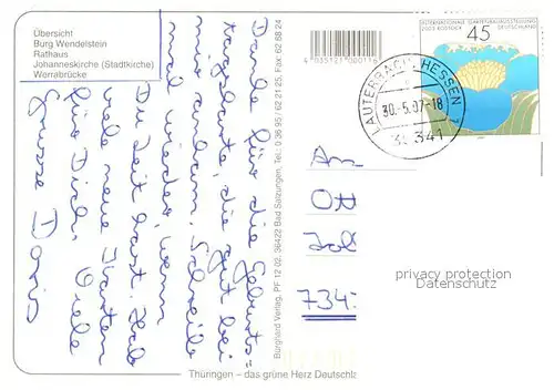 AK / Ansichtskarte Vacha Landschaftspanorama Naturpark Rhoen Burg Wendelstein Rathaus Kirche Werrabruecke Vacha