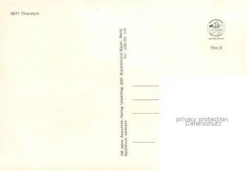 AK / Ansichtskarte Thierstein Ortsansicht mit Kirche Burgruine Landschaftspanorama Fliegeraufnahme Thierstein