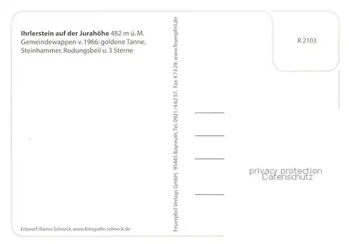 AK / Ansichtskarte Ihrlerstein Wallnerkapelle Kriegerdenkmal Geigerhof Jakobskirche Bruennerl Wappen Ihrlerstein