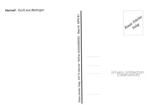 AK / Ansichtskarte Boedingen Ortsansicht mit Kirche Gedenkstein Kreuz Landschaftspanorama Boedingen