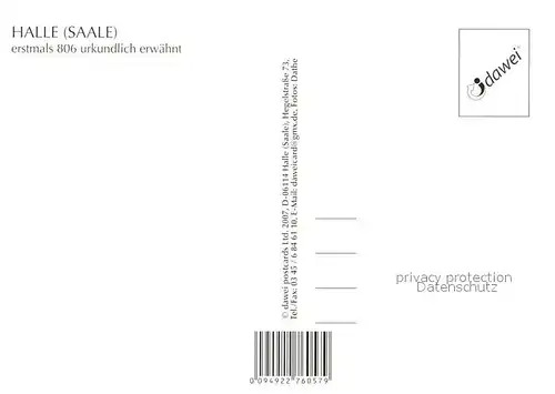 AK / Ansichtskarte Halle_Saale Roter Turm Haendel Denkmal Chronik Halle_Saale