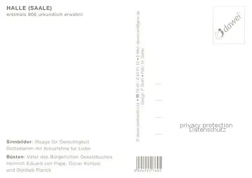 AK / Ansichtskarte Halle_Saale Landgericht Historisches Gebaeude Chronik Halle_Saale