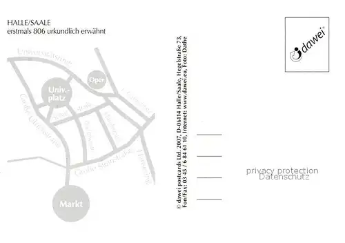 AK / Ansichtskarte Halle_Saale Universitaetsplatz ehem Klostergelaende Loewenskulptur Chronik Halle_Saale