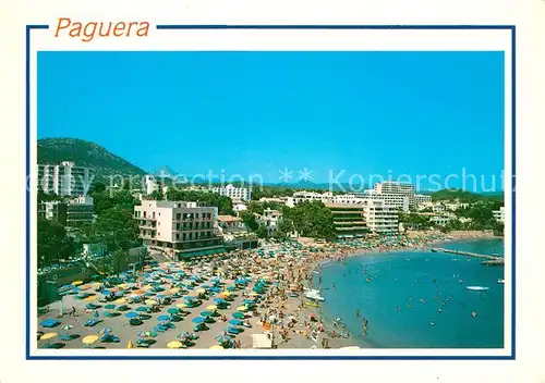 AK / Ansichtskarte Paguera_Mallorca_Islas_Baleares Detalle de sus playas Strand Hotels Fliegeraufnahme Paguera_Mallorca
