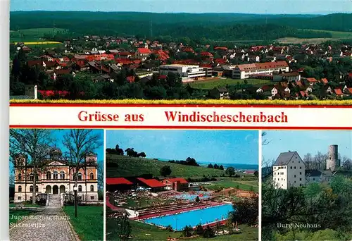 AK / Ansichtskarte Windischeschenbach Stadtpanorama Jugendtagungshaus Stuetzelvilla Freibad Burg Neuhaus Windischeschenbach