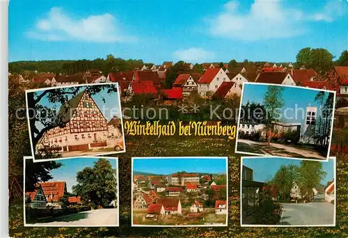 AK / Ansichtskarte Winkelhaid_Nuernberg Teilansichten Fachwerkhaus Kirche Winkelhaid Nuernberg